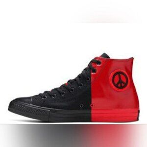 Converse Chuck Taylor All Star High Seek Peace Red and Black Sneakers